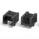 90Degree RJ45 Network Interface 8P8C Black Plastic Connector Jack 20pcs