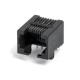 90Degree RJ45 Network Interface 8P8C Black Plastic Connector Jack 20pcs