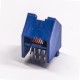 Angled RJ45 Socket Dark Blue Plastic without LED DIP Type Unshielded Ethernet Connector Angled RJ45 Socket Dark Blue Plastic without LED DIP Type Unshielded Ethernet Connector
