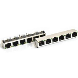 Best RJ45 6 Port Connectors Multi-port 1x6 Modular Jack Shield With Lights