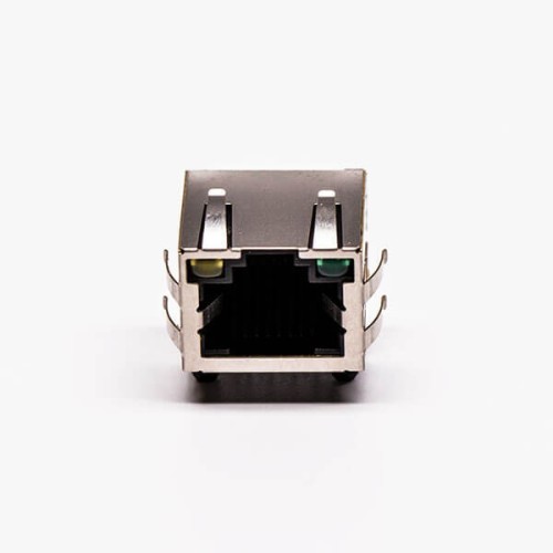 Best RJ45 Connector 1 Port Female 90 Degree with Shield and with LED Best RJ45 Connector 1 Port Female 90 Degree with Shield and with LED