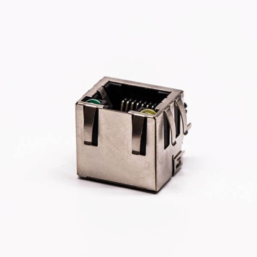 Best RJ45 Connector 1 Port Female 90 Degree with Shield and with LED Best RJ45 Connector 1 Port Female 90 Degree with Shield and with LED