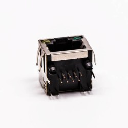 Best RJ45 Connector 1 Port Female 90 Degree with Shield and with LED