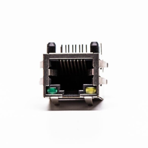 Best RJ45 Connector 1 Port Female 90 Degree with Shield and with LED Best RJ45 Connector 1 Port Female 90 Degree with Shield and with LED