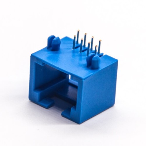 Blue RJ45 Connector 8p8c Right Angled Through Hole Unshielded Jack 20pcs Blue RJ45 Connector 8p8c Right Angled Through Hole Unshielded Jack 20pcs