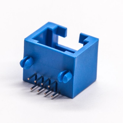 Blue RJ45 Connector 8p8c Right Angled Through Hole Unshielded Jack 20pcs Blue RJ45 Connector 8p8c Right Angled Through Hole Unshielded Jack 20pcs