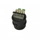 Camera Waterproof RJ45 Tail Line Connector Black Flat Terminal with Double LED Lights Network Socket for Wire Solder 20pcs Camera Waterproof RJ45 Tail Line Connector Black Flat Terminal with Double LED Lights Network Socket for Wire Solder 20pcs