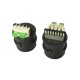 Camera Waterproof RJ45 Tail Line Connector Black Flat Terminal with Double LED Lights Network Socket for Wire Solder 20pcs Camera Waterproof RJ45 Tail Line Connector Black Flat Terminal with Double LED Lights Network Socket for Wire Solder 20pcs