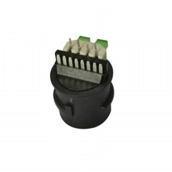 Camera Waterproof RJ45 Tail Line Connector Black Flat Terminal with Double LED Lights Network Socket for Wire Solder