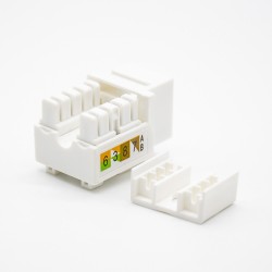 Cat5e Keystone Jack 90 Degree UTP Through Hole 8P8C Single Port RJ45 Network Module