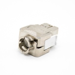 Cat5e RJ45 Jack Single Port Unshielded Through Hole Angled Network Module