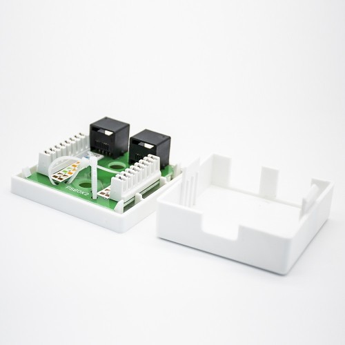 Cat6 8P8C Modular Connectors Unshielded PCB Mount Dual Port Desktop Network Interface Cat6 8P8C Modular Connectors Unshielded PCB Mount Dual Port Desktop Network Interface