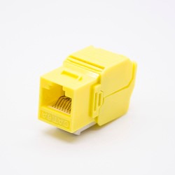 Cat6a RJ45 Connectors UTP Toolless Single Port 180 Degree Keystone Jack