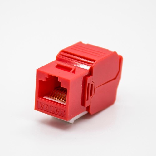 Cat6a RJ45 Connectors UTP Toolless Single Port 180 Degree Keystone Jack Cat6a RJ45 Connectors UTP Toolless Single Port 180 Degree Keystone Jack