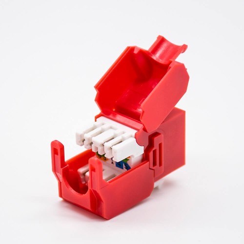 Cat6a RJ45 Connectors UTP Toolless Single Port 180 Degree Keystone Jack Cat6a RJ45 Connectors UTP Toolless Single Port 180 Degree Keystone Jack
