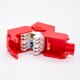 Cat6a RJ45 Connectors UTP Toolless Single Port 180 Degree Keystone Jack Cat6a RJ45 Connectors UTP Toolless Single Port 180 Degree Keystone Jack