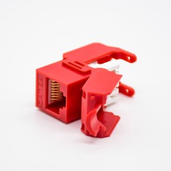 Cat6a RJ45 Connectors UTP Toolless Single Port 180 Degree Keystone Jack