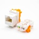 Cat6a RJ45 Toolless Keystone Jack Unshielded 8P8C Single Port Through Hole Cat6a RJ45 Toolless Keystone Jack Unshielded 8P8C Single Port Through Hole