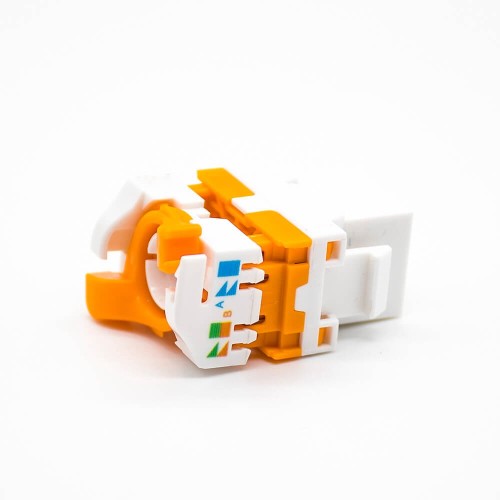 Cat6a RJ45 Toolless Keystone Jack Unshielded 8P8C Single Port Through Hole Cat6a RJ45 Toolless Keystone Jack Unshielded 8P8C Single Port Through Hole