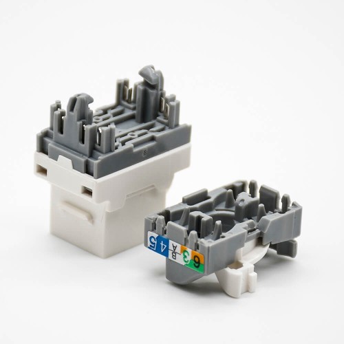 Cat6a RJ45 Toolless Keystone Jack Unshielded 8P8C Single Port Through Hole Cat6a RJ45 Toolless Keystone Jack Unshielded 8P8C Single Port Through Hole