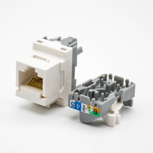 Cat6a RJ45 Toolless Keystone Jack Unshielded 8P8C Single Port Through Hole Cat6a RJ45 Toolless Keystone Jack Unshielded 8P8C Single Port Through Hole