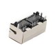 Double RJ45 Connector Jack with LEDs - Shielded Double RJ45 Connector Jack with LEDs - Shielded