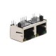 Double RJ45 Connector Jack with LEDs - Shielded Double RJ45 Connector Jack with LEDs - Shielded