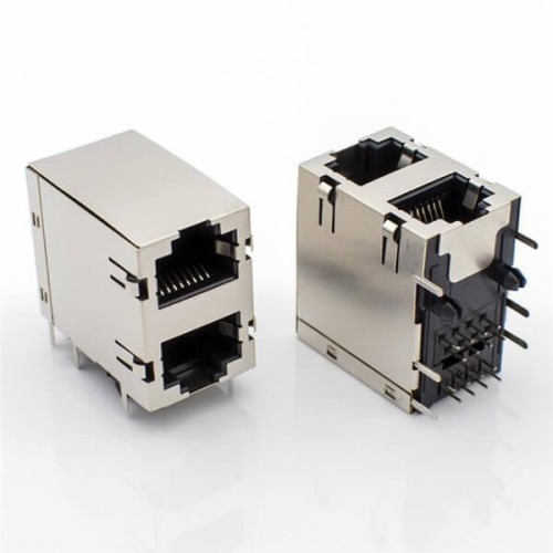 Dual Layer RJ45 Connector 8P8C Shield Jack Socket With Shrapnel Without Led Dual Layer RJ45 Connector 8P8C Shield Jack Socket With Shrapnel Without Led