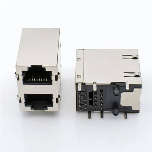 Dual Layer RJ45 Connector 8P8C Shield Jack Socket With Shrapnel Without Led Dual Layer RJ45 Connector 8P8C Shield Jack Socket With Shrapnel Without Led