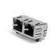 Dual Port RJ45 Ethernet 8P8C Connector PCB Mount 1*2 LED Shielded No Magnetics Dual Port RJ45 Ethernet 8P8C Connector PCB Mount 1*2 LED Shielded No Magnetics