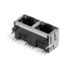 Dual Port RJ45 Ethernet 8P8C Connector PCB Mount 1*2 LED Shielded No Magnetics 20pcs Dual Port RJ45 Ethernet 8P8C Connector PCB Mount 1*2 LED Shielded No Magnetics 20pcs