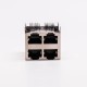 Dual RJ45 Connector 2*2 Female R/A 4 Port with Shield With LED for PCB Mount 20pcs Dual RJ45 Connector 2*2 Female R/A 4 Port with Shield With LED for PCB Mount 20pcs