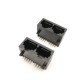 Dual RJ45 LAN Modular Network Connector 8P8C 1x2 All Plastics 90 Degree Unshield without Led Female Dual RJ45 LAN Modular Network Connector 8P8C 1x2 All Plastics 90 Degree Unshield without Led Female