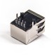 Ethernet Jack RJ45 Single Port Angled Through Hole PCB Mount with EMI Ethernet Jack RJ45 Single Port Angled Through Hole PCB Mount with EMI