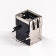 Ethernet Jack RJ45 Single Port Angled Through Hole PCB Mount with EMI Ethernet Jack RJ45 Single Port Angled Through Hole PCB Mount with EMI
