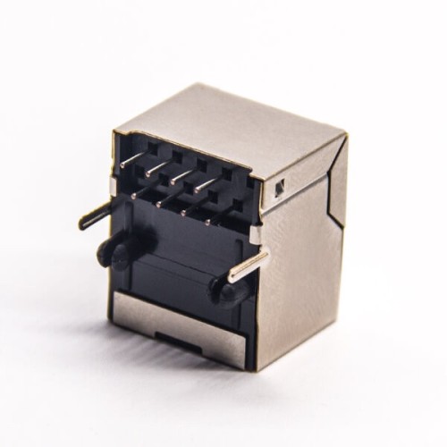 Ethernet to RJ45 90 Degree Through Hole PCB Mount Shielded Without LED 20pcs Ethernet to RJ45 90 Degree Through Hole PCB Mount Shielded Without LED 20pcs
