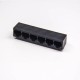 Female RJ45 Jack 10p8c Connector Black Plastic Shell 1x6 Port Through Hole Female RJ45 Jack 10p8c Connector Black Plastic Shell 1x6 Port Through Hole