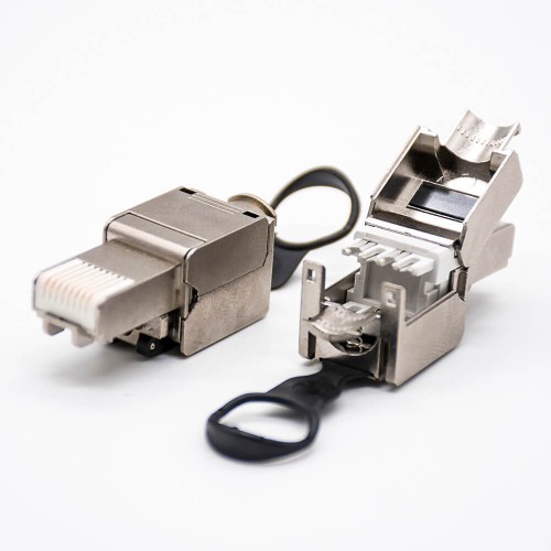 FTP RJ45 Plug Toolless Through Hole CAT6 8P8C Straight Network Module FTP RJ45 Plug Toolless Through Hole CAT6 8P8C Straight Network Module