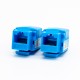 Jack Keystone RJ45 90 Degree CAT6 Unshielded Blue 8P8C Single Port Jack Keystone RJ45 90 Degree CAT6 Unshielded Blue 8P8C Single Port