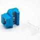 Jack Keystone RJ45 90 Degree CAT6 Unshielded Blue 8P8C Single Port Jack Keystone RJ45 90 Degree CAT6 Unshielded Blue 8P8C Single Port