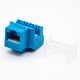 Jack Keystone RJ45 90 Degree CAT6 Unshielded Blue 8P8C Single Port Jack Keystone RJ45 90 Degree CAT6 Unshielded Blue 8P8C Single Port