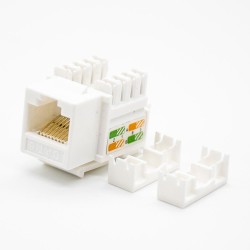 Jack Modular RJ45 Angled Single Port 8P8C Through Hole Unshielded CAT6