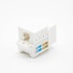 Jack Modular RJ45 Angled Single Port 8P8C Through Hole Unshielded CAT6 Jack Modular RJ45 Angled Single Port 8P8C Through Hole Unshielded CAT6