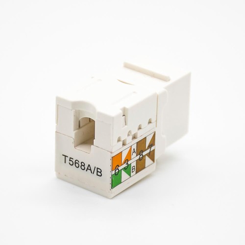 Keystone Jack RJ45 90 Degree CAT5E Unshielded Single Port Network Module Keystone Jack RJ45 90 Degree CAT5E Unshielded Single Port Network Module