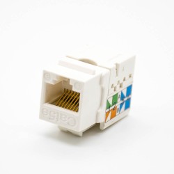 Keystone Jack RJ45 90 Degree CAT5E Unshielded Single Port Network Module