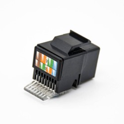 Keystone Jack RJ45 Cat5e Angled Single Port Toolless Unshielded Network Module