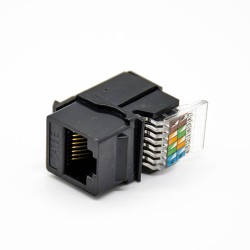 Keystone Jack RJ45 Cat5e Angled Single Port Toolless Unshielded Network Module