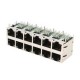 Magnetic RJ45 Connector Stackable 10/100Mbps 2x6 With LEDs Magnetic RJ45 Connector Stackable 10/100Mbps 2x6 With LEDs
