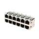 Magnetic RJ45 Connector Stackable 10/100Mbps 2x6 With LEDs Magnetic RJ45 Connector Stackable 10/100Mbps 2x6 With LEDs