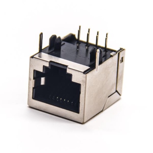 Metal RJ45 Socket Right Angled Shielded without LED DIP Type PCB Mount Metal RJ45 Socket Right Angled Shielded without LED DIP Type PCB Mount